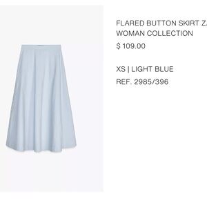 Zara Flared Button Skirt